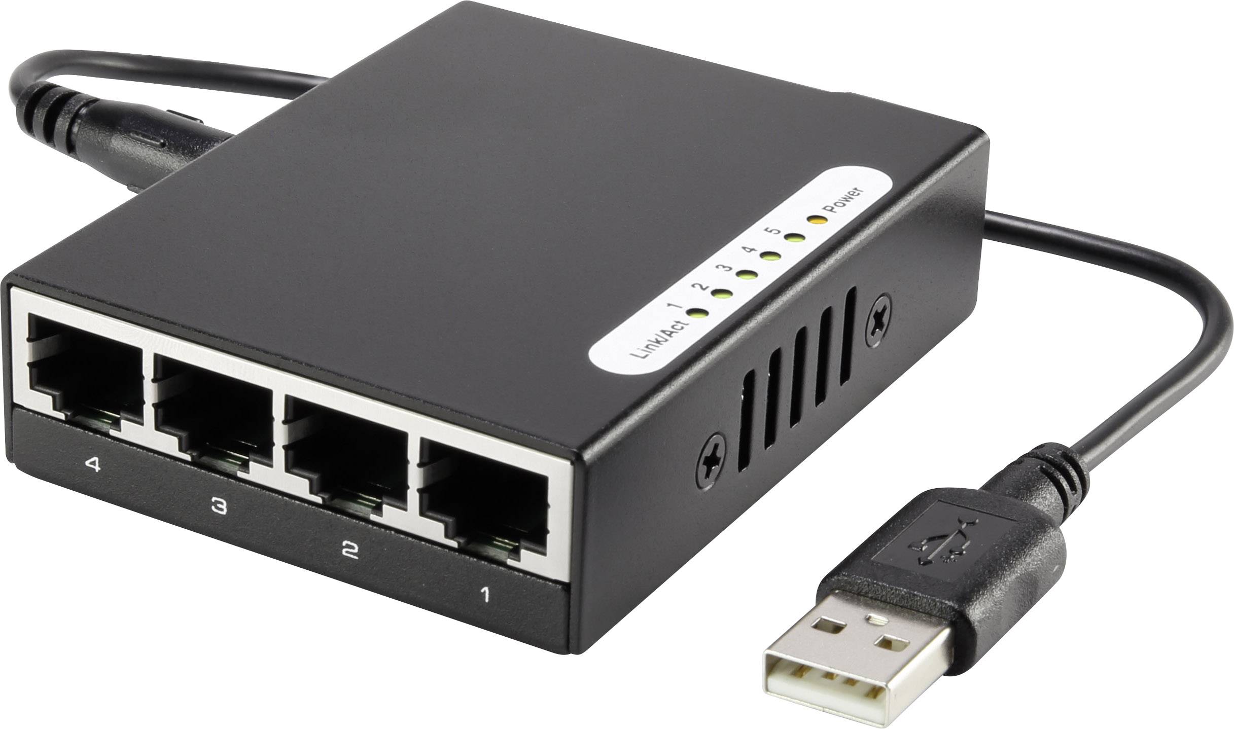 Renkforce RF-4451433 RF-4451433 Switch sieciowy 5 Portów 100 MBit/s zasilanie USB - obrazek 1