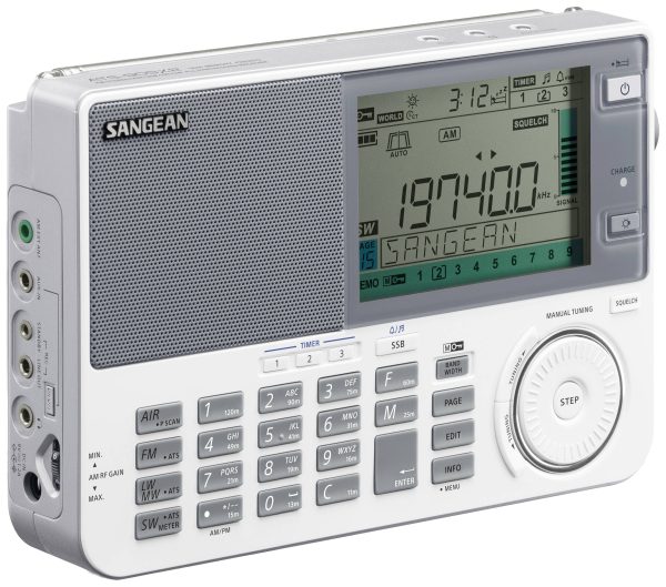 Radio globalne Sangean ATS-909X2 fale metrowe (VHF), fale długie (LF/LW), fale średnie (MF) funkcja budzika biały