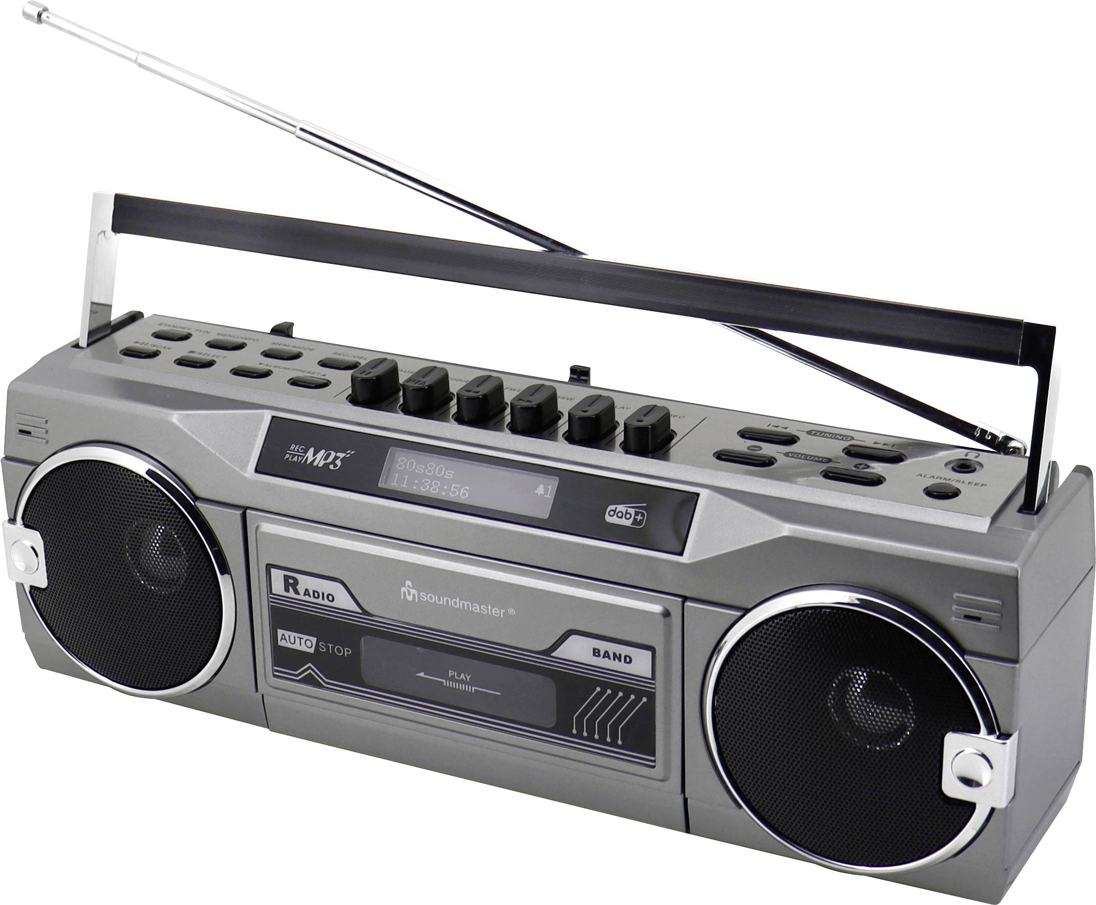Retro magnetofon kasetowy z radiem soundmaster DAB+, FM - obrazek 1