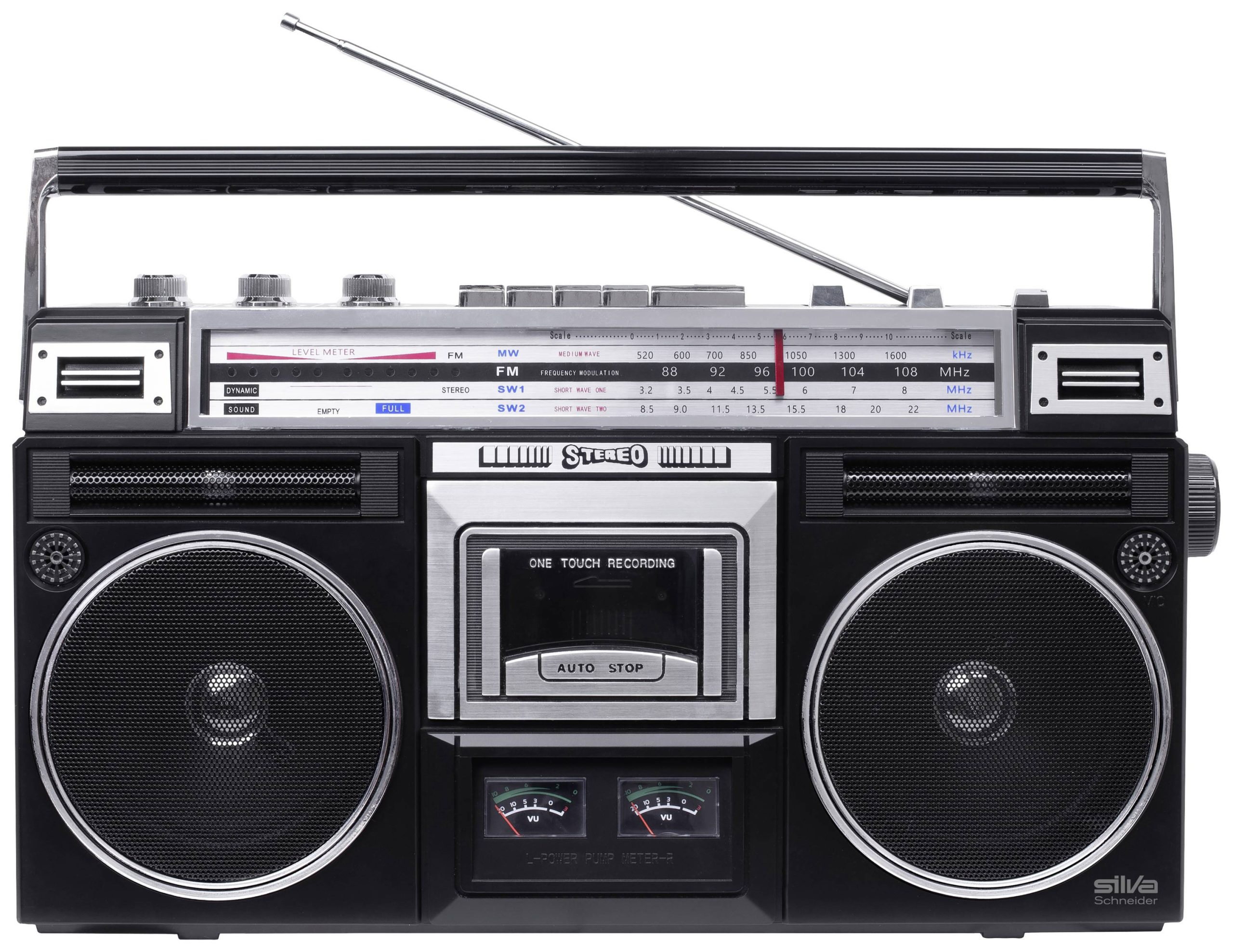 Radiomagnetofon Silva Schneider PCR 1980 fale metrowe (VHF), fale średnie (MF), fale krótkie (HF) funkcja nagrywania, za - obrazek 1