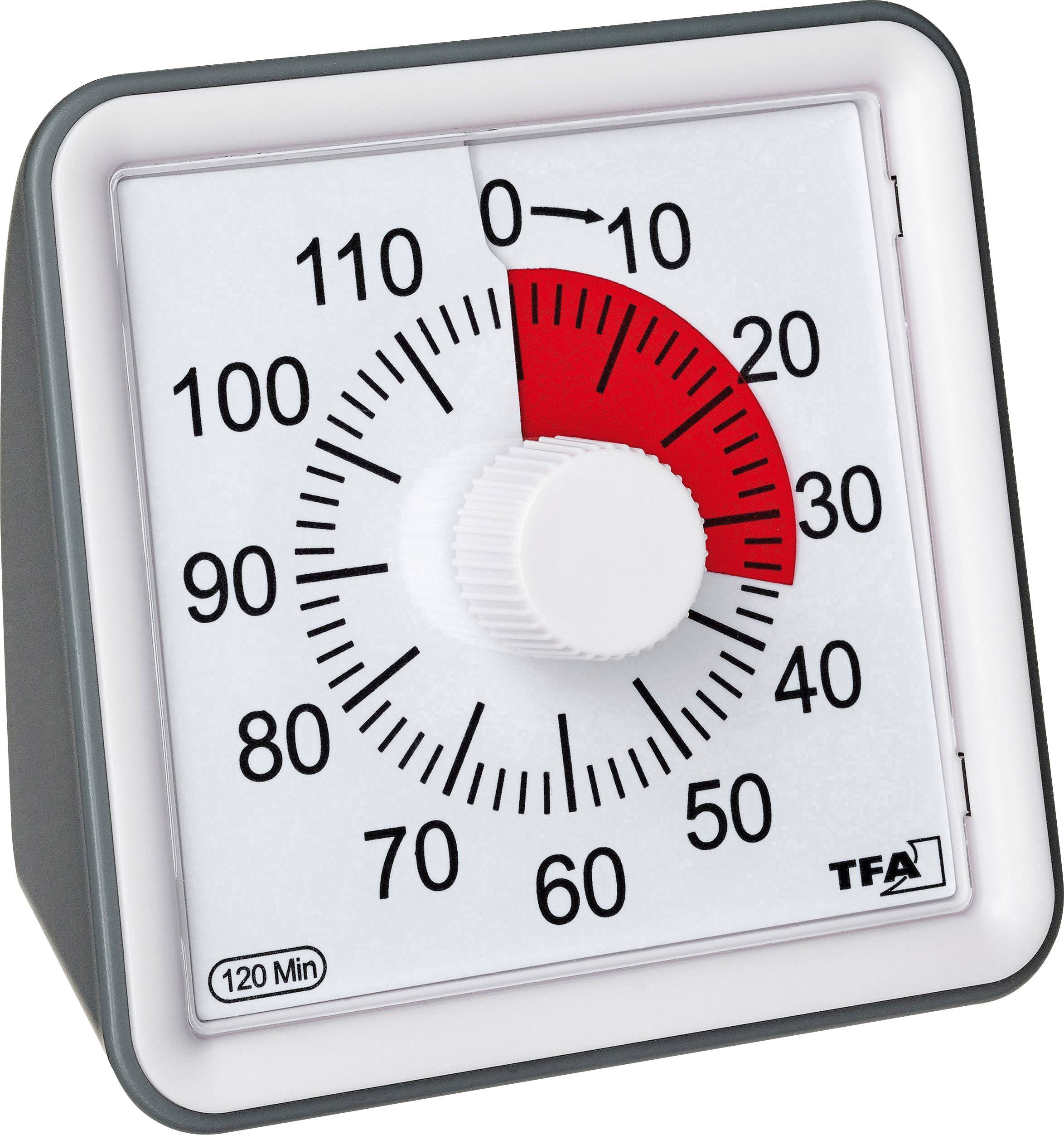 Timer TFA Dostmann Timer VISUAL analogowy biały - obrazek 1