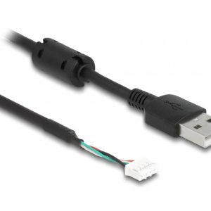 Delock Kabel USB USB 2.0 Złącze męskie USB-A, Złącze męskie 4 pin. 1.50 m czarny ze złączem słupowym 12089 Delock Kabel USB USB 2.0 Złącze męskie USB-A, Złącze męskie 4 pin. 1.50 m czarny ze złączem słupowym 12089