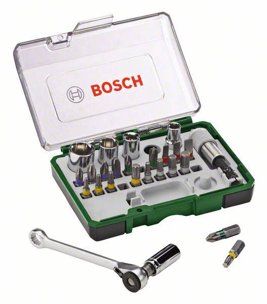 Klucze nasadowe z grzechotką Bosch Accessories Promoline 2607017160, 1/4" (6,3 mm), 27 szt. - obrazek 1