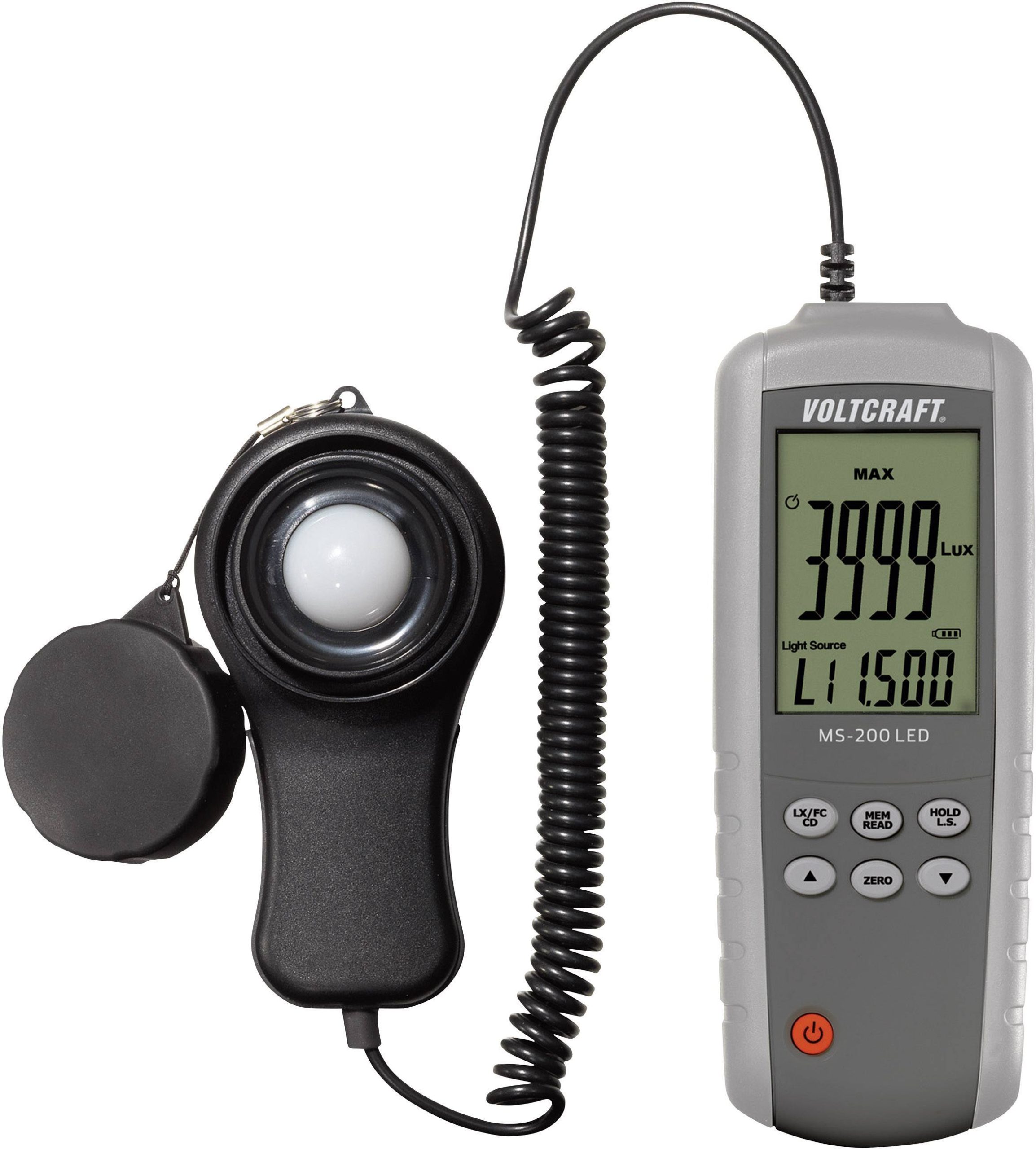 Luksomierz LED VOLTCRAFT MS-200LED MS-200LED 0 - 400000 lx - obrazek 1