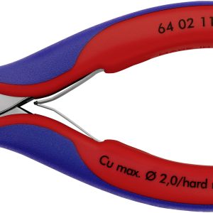 Szczypce czołowe Knipex 64 02 115, 115 mm, 56 HRC, dla elektroników i mechaników Szczypce czołowe Knipex 64 02 115, 115 mm, 56 HRC, dla elektroników i mechaników