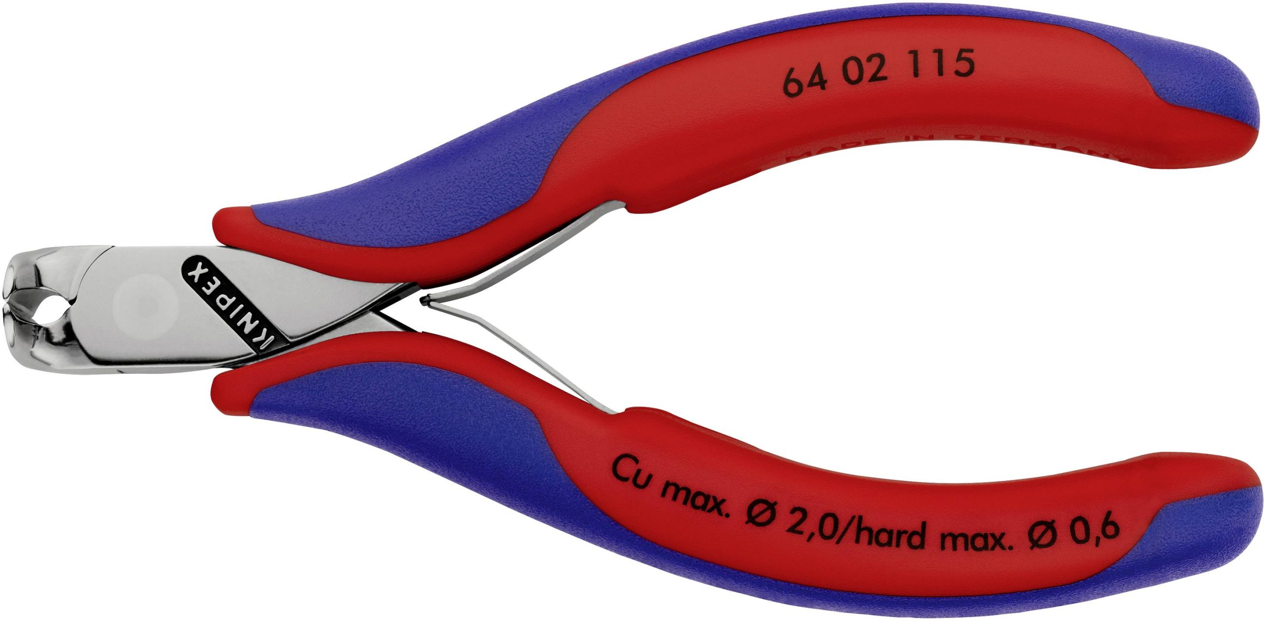 Szczypce czołowe Knipex 64 02 115, 115 mm, 56 HRC, dla elektroników i mechaników - obrazek 1