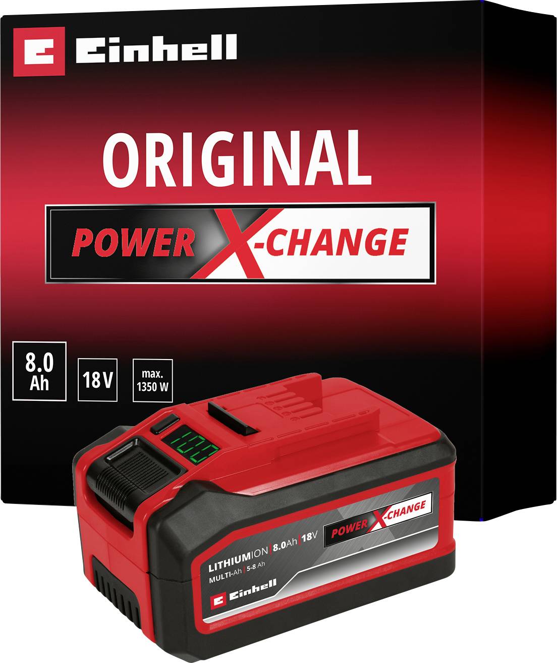Einhell 4511600 PXC Plus 18V 5-8 Ah Multi-Ah Power X-Change Akumulator do elektronarzędzi 18 V 5 Ah, 8 Ah Li-Ion - obrazek 1