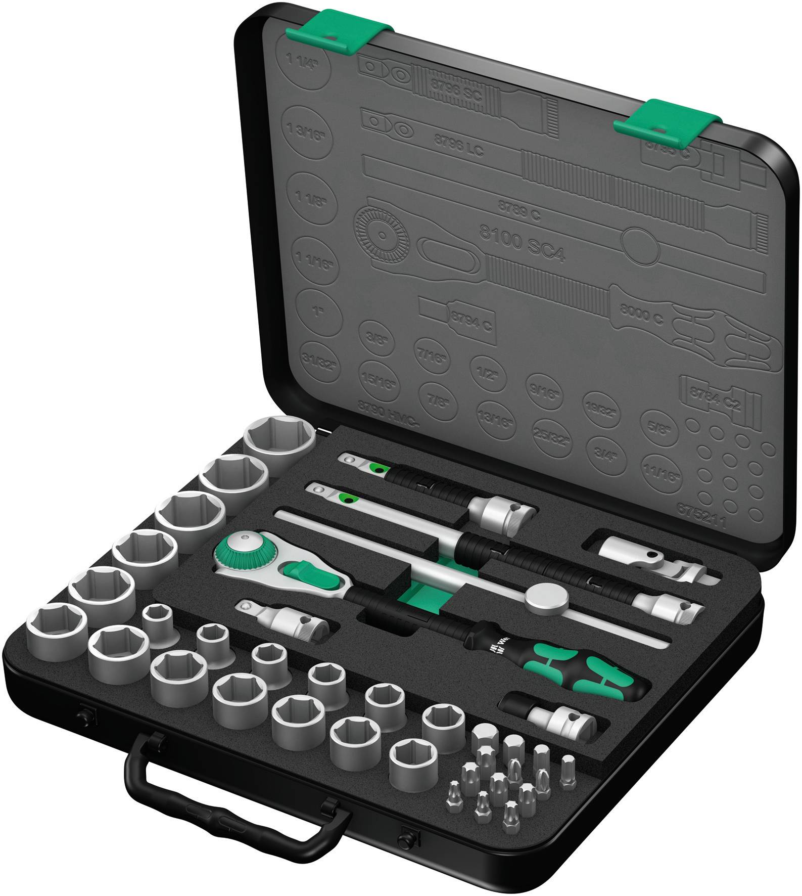 Zestaw kluczy nasadowych Wera 8100 SC 4 Zyklop 05003647001 1/2" (12.5 mm) - obrazek 1