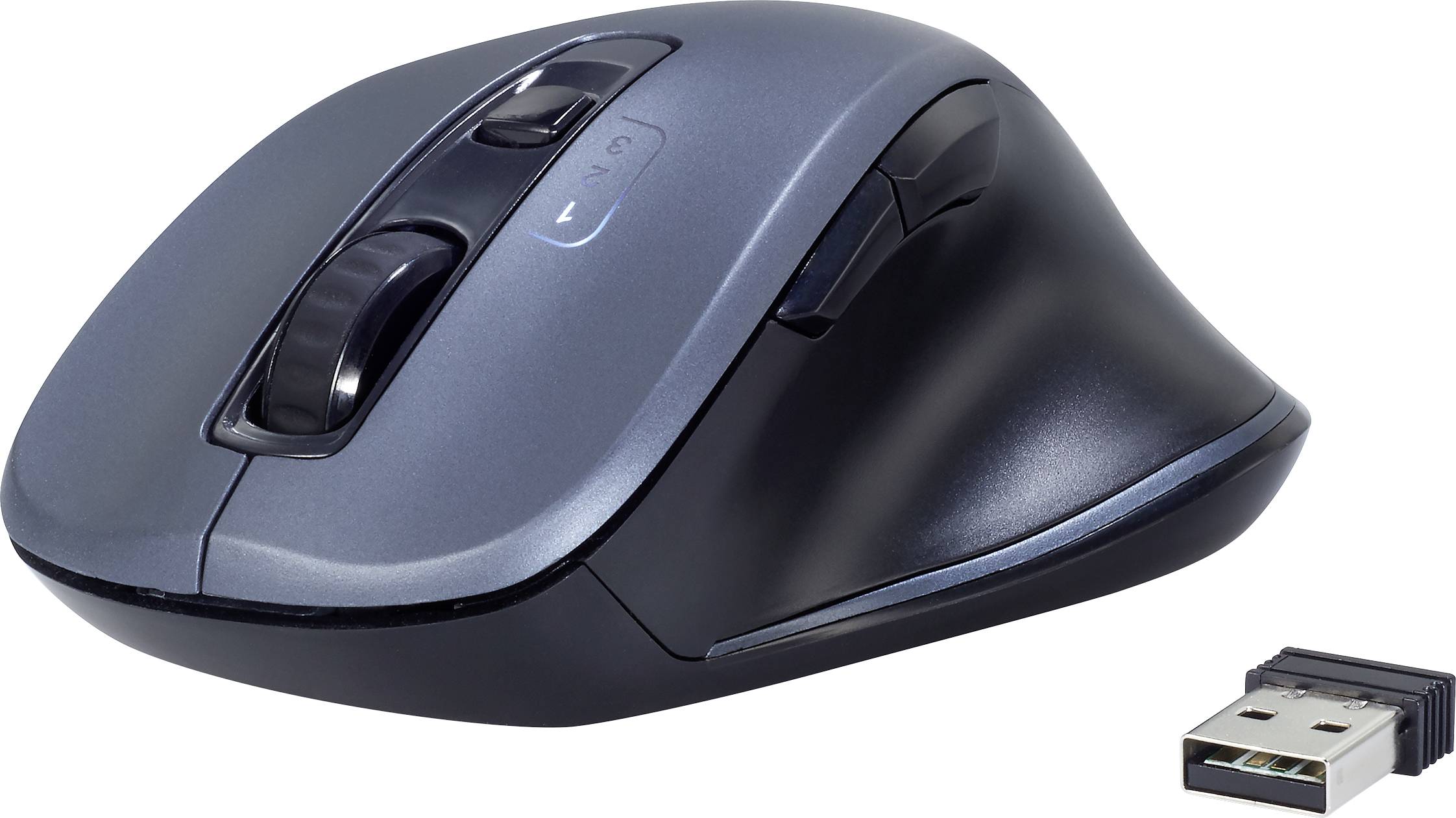 Mysz ergonomiczna Bluetooth®, radiowa Renkforce 1600 dpi - obrazek 1