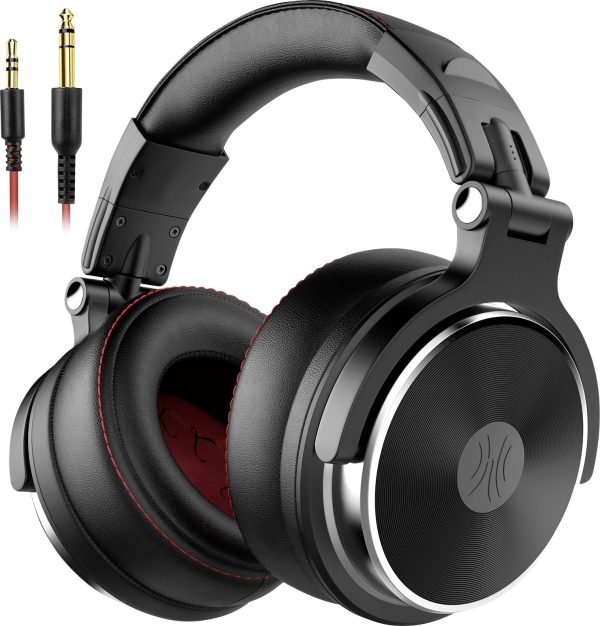 OneOdio Pro-60 Słuchawki wokółuszne przewód stereo czarny Dźwięk o wysokiej rozdzielczości składane, możliwość zamiany m