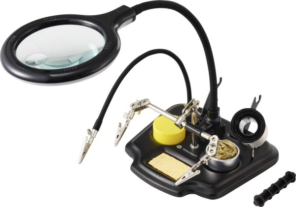 TOOLCRAFT TO-7580322 Lupa LED TOOLCRAFT z 3. ręka Współczynnik powiększenia=1.75 x, 4 x 100 mm Klasa efektywności energe