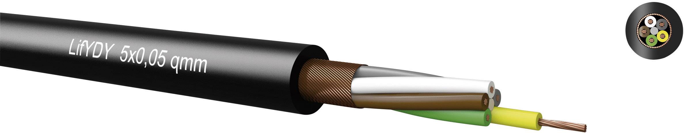 Przewód sterowniczy Kabeltronik LifYDY 340400500-1, 4 x 0.05 mm², Produkty w metrach bieżących, czarny - obrazek 1