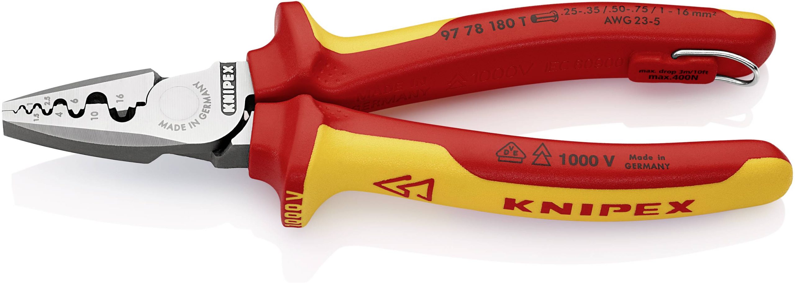 Zaciskarka Knipex 97 78 180 T, 0.25 do 16 mm² - obrazek 1