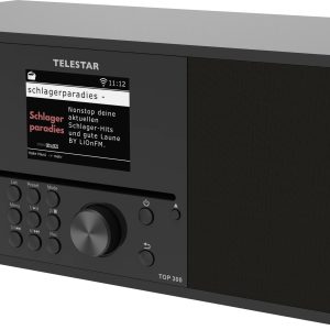 Radio internetowe z odtwarzaczem CD Telestar TOP 300 Schwarz Internet, DAB+, fale metrowe (VHF) z pilotem czarny Radio internetowe z odtwarzaczem CD Telestar TOP 300 Schwarz Internet, DAB+, fale metrowe (VHF) z pilotem czarny