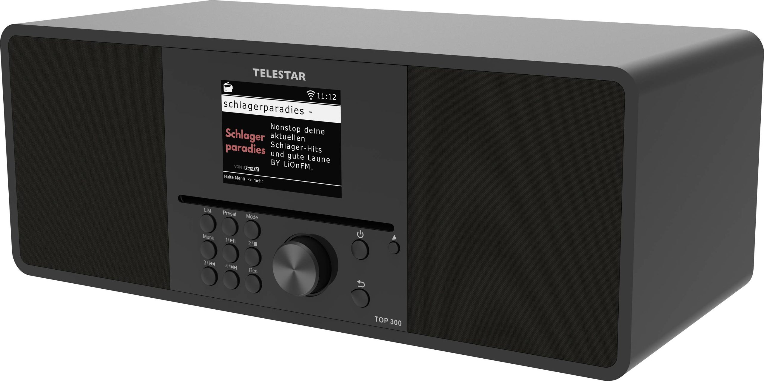 Radio internetowe z odtwarzaczem CD Telestar TOP 300 Schwarz Internet, DAB+, fale metrowe (VHF) z pilotem czarny - obrazek 1