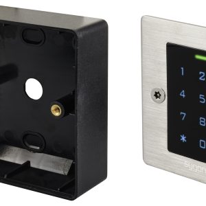 Klawiatura kodowa z RFID Sygonix SY-6121664 podtynkowy, nadtynkowy 12 V/DC, 18 V/DC IP66 z podświetlaną klawiaturą, z ek Klawiatura kodowa z RFID Sygonix SY-6121664 podtynkowy, nadtynkowy 12 V/DC, 18 V/DC IP66 z podświetlaną klawiaturą, z ek