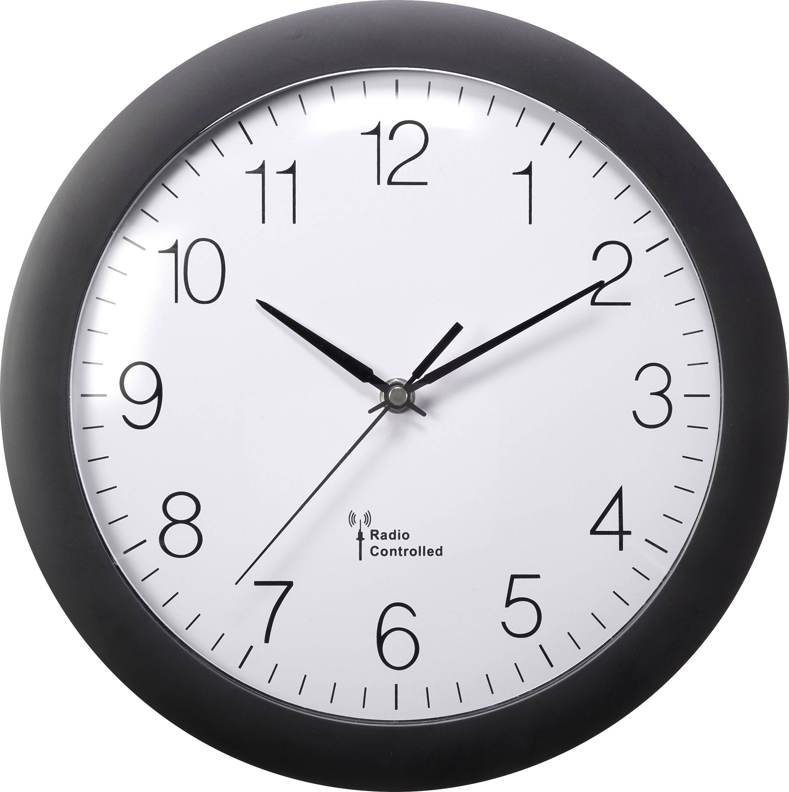 MXP3601B Sterowany radiowo Zegar ścienny 30 cm x 56 mm czarny - obrazek 1