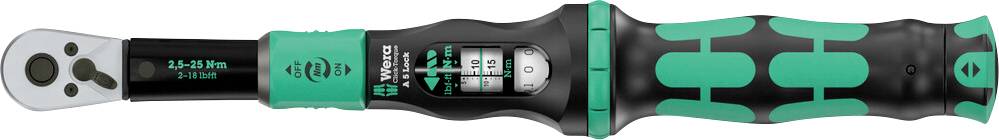 Klucz dynamometryczny Wera Click-Torque Lock A 5 05075690001, 1/4" (6.3 mm), 2.5 - 25 Nm - obrazek 1