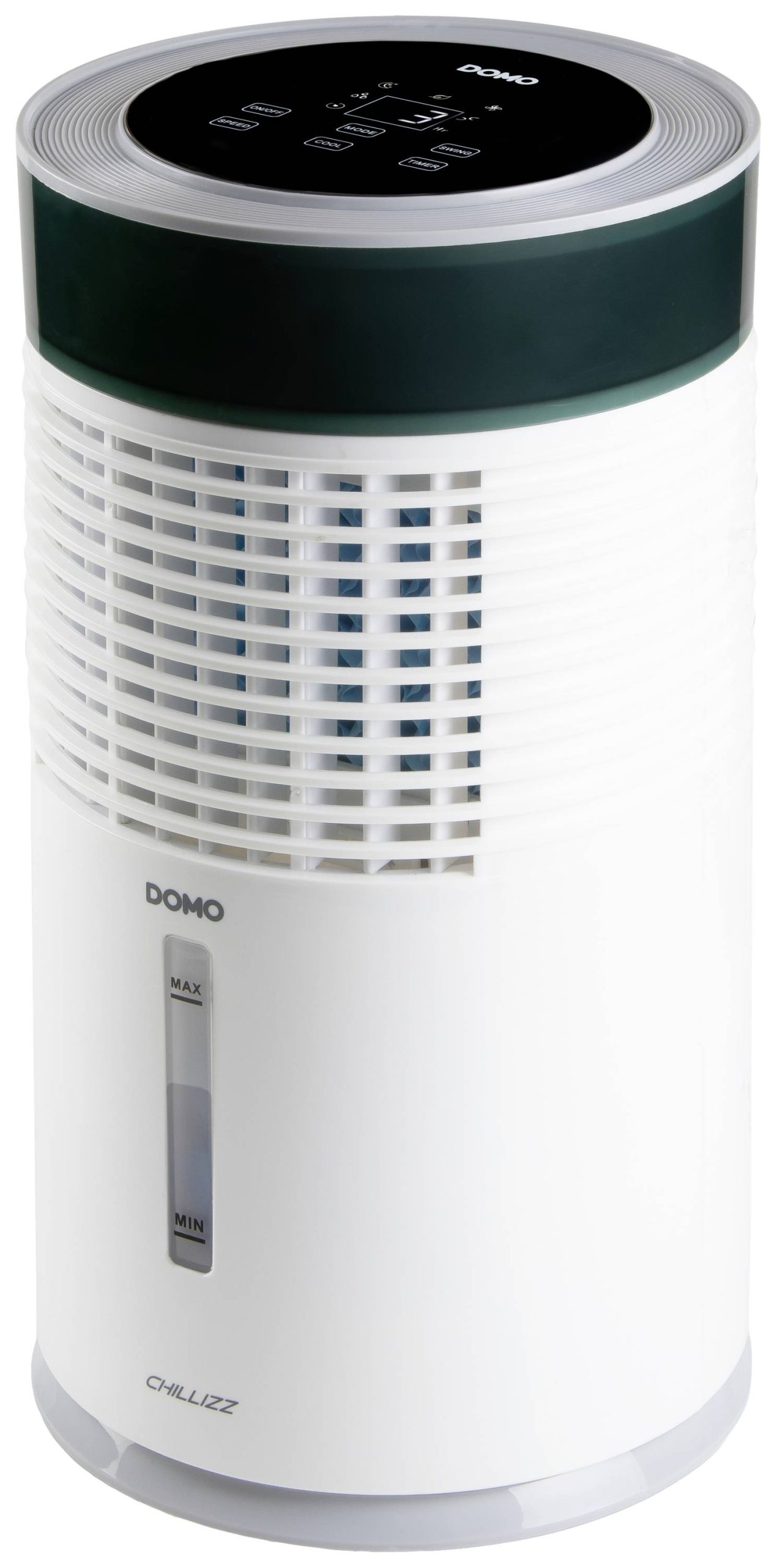 DOMO Air Cooler Chillizz Schładzacz powietrza 9.6 W (Ø x W) 204 mm x 380 mm biały, czarny timer, funkcja nawilżania, wyś - obrazek 1