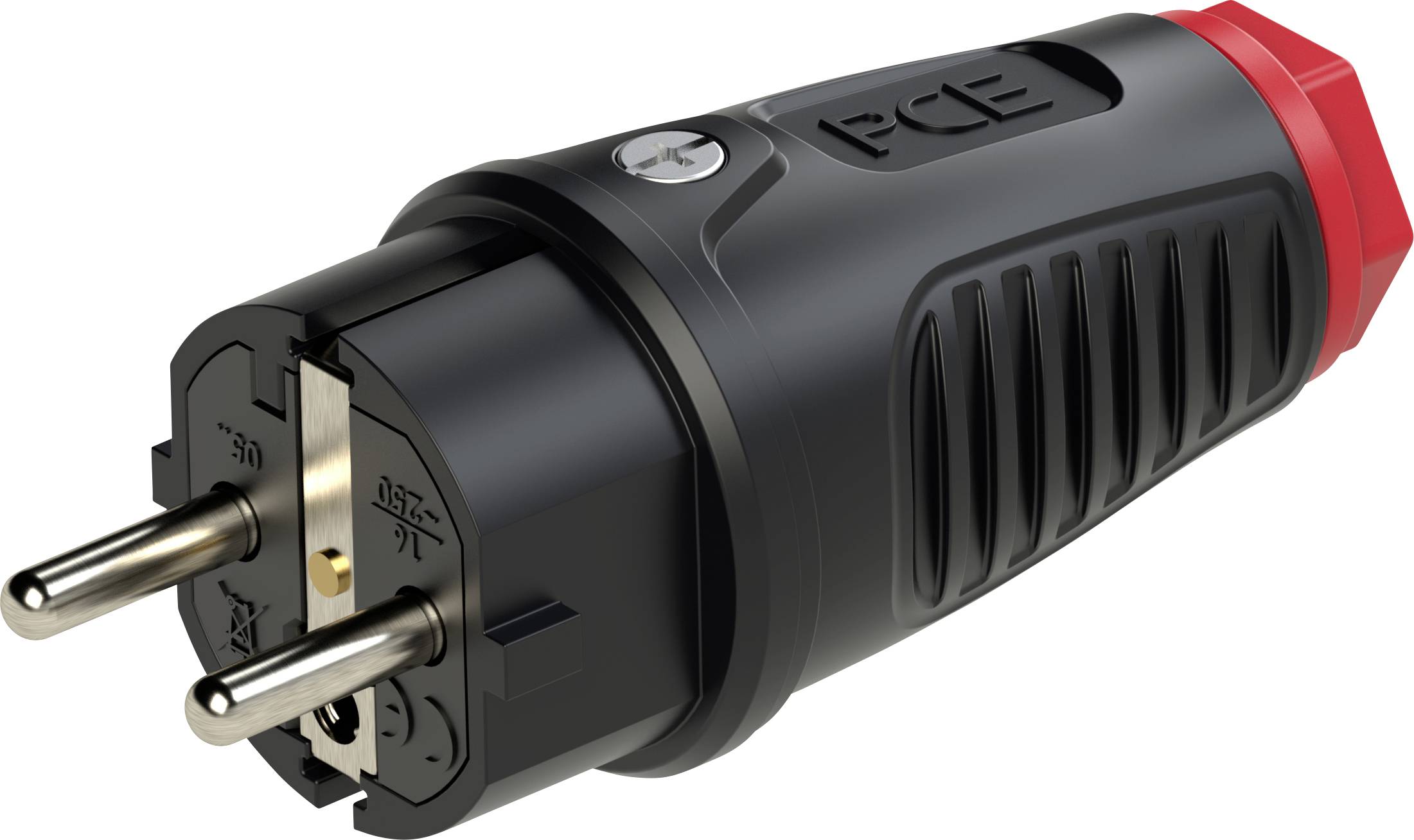 Wtyczka z uziemieniem PCE 0522-sr, IP54 - obrazek 1