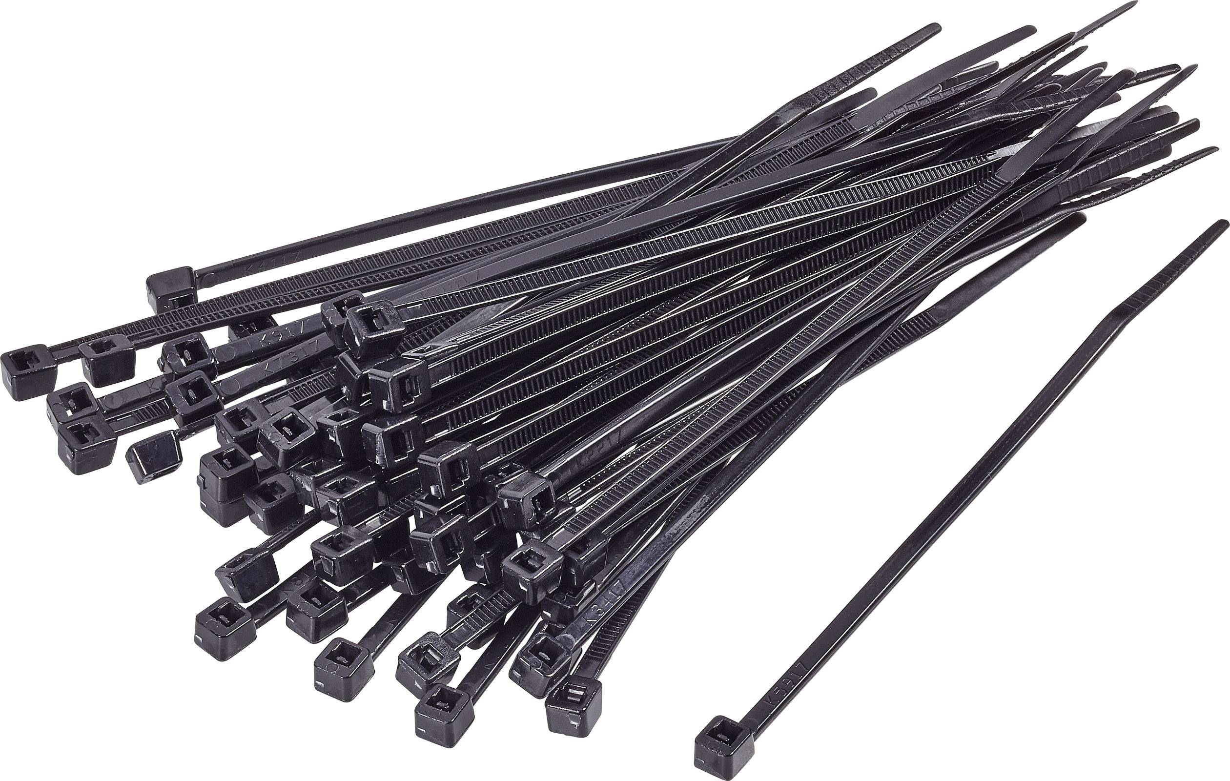 Opaska kablowa TRU COMPONENTS TC-CVR100BK203 1592857, 100 mm, poliamid 6.6, 100 szt. - obrazek 1