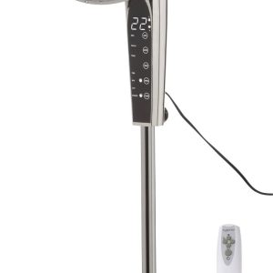 Sygonix Wentylator stojący 50 W (Ø x W) 440 mm x 1300 mm chrom wyświetlacz LED, oscylacje, pilot zdalnego sterowania, re Sygonix Wentylator stojący 50 W (Ø x W) 440 mm x 1300 mm chrom wyświetlacz LED, oscylacje, pilot zdalnego sterowania, re