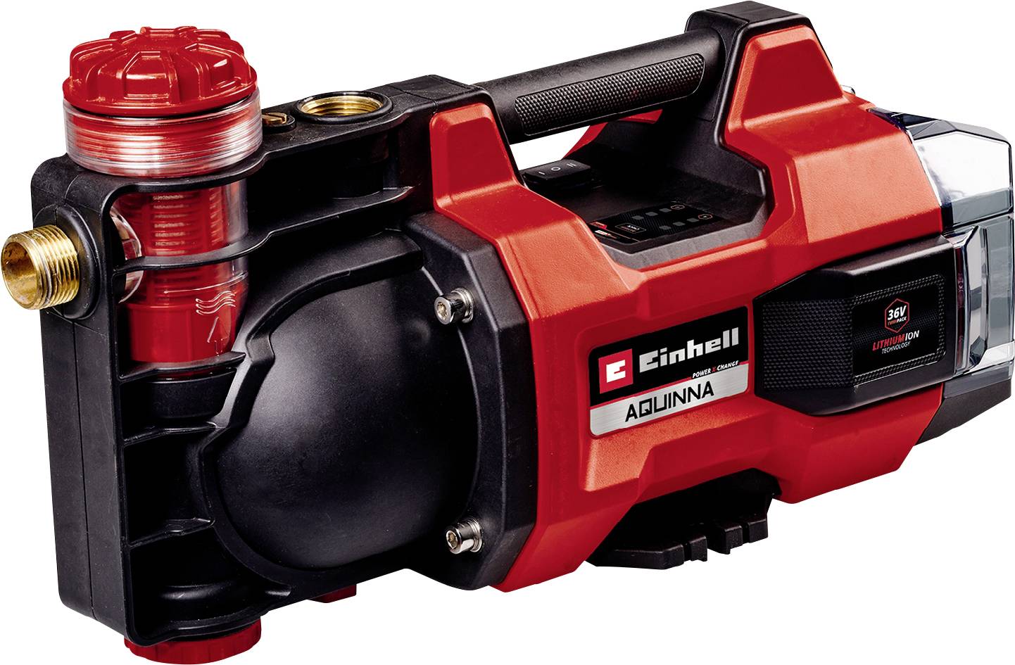 Einhell Power X-Change AQUINNA 36/38 F LED Akumulatorowa pompa ogrodowa 3800 l/h 37 m - obrazek 1