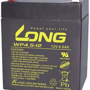Akumulator ołowiowy Long WP4.5-12 WP4.5-12, AGM, 12 V, 4.5 Ah Akumulator ołowiowy Long WP4.5-12 WP4.5-12, AGM, 12 V, 4.5 Ah