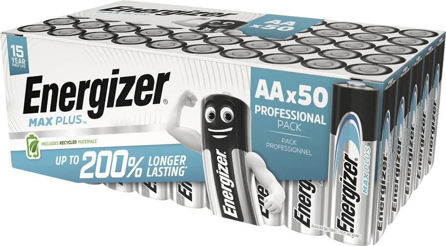 Baterie AA Energizer Max Plus E303865501, 1.5 V, alkaliczno-manganowe, 50 szt. - obrazek 1