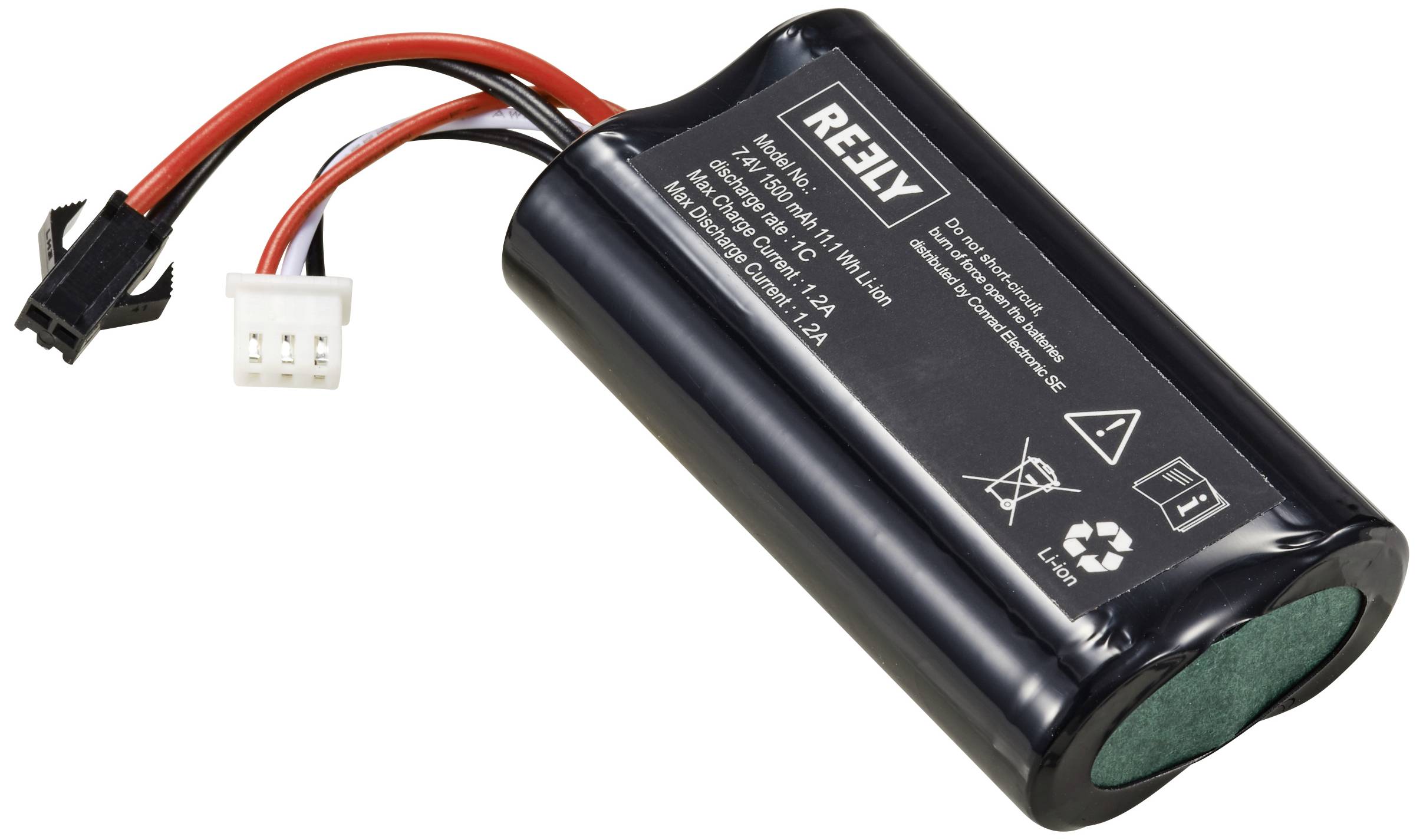 Pakiet akumulatorów (LiIon) 7.4 V 1500 mAh Reely Racingpack JST SM-2P - obrazek 1