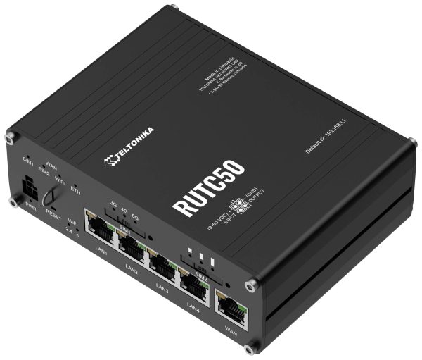 Teltonika RUTC50 Router WiFi Wbudowany modem: 5G 2.4 GHz, 5 GHz