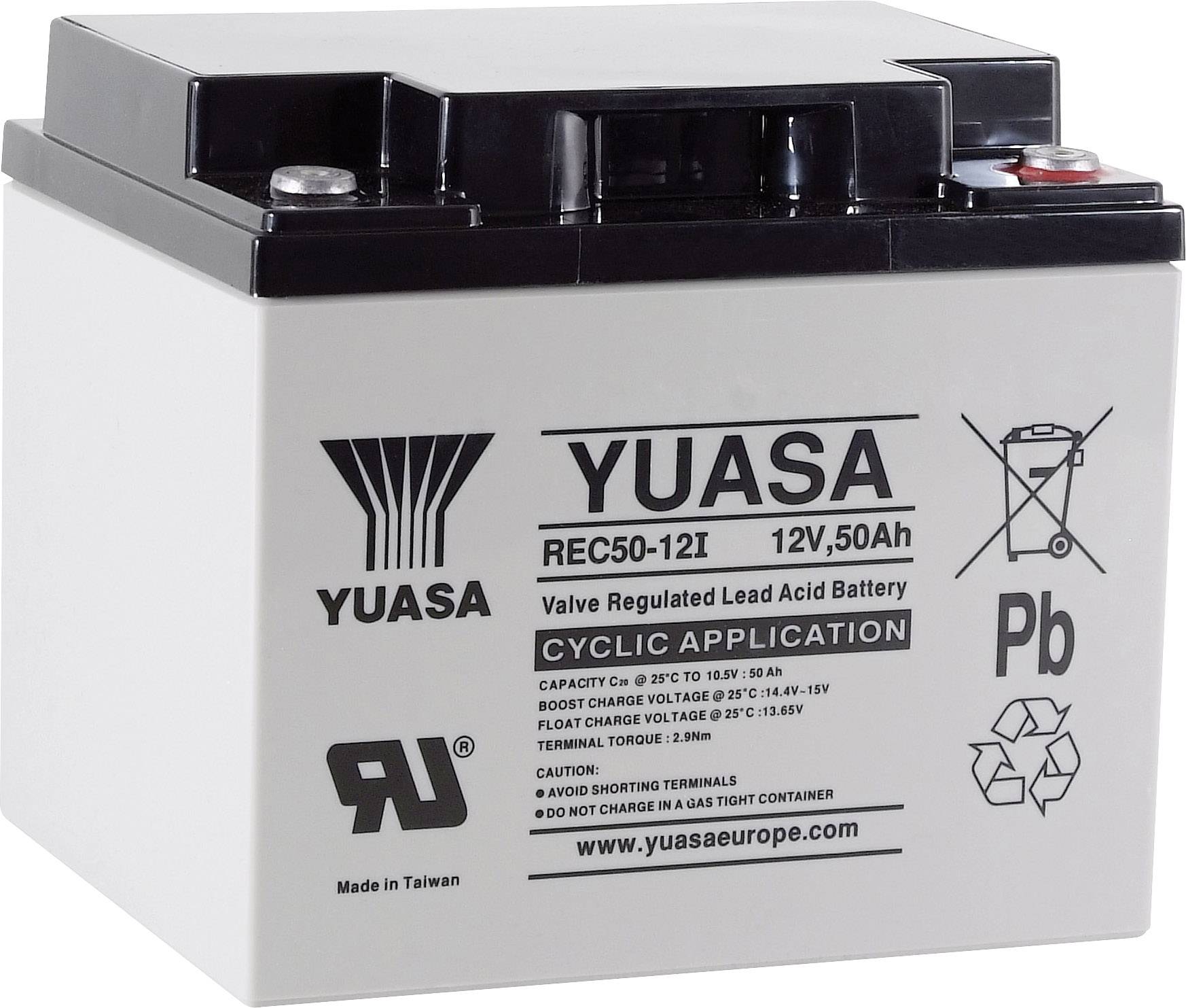 Akumulator ołowiowy Yuasa REC50-12 YUAREC5012, AGM, 12 V, 50 Ah - obrazek 1