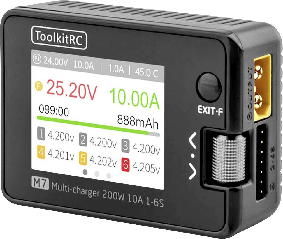 Ładowarka modelarska Toolkit RC M7 10 A LiPo, LiFePO, LiIon, LiHV, Akumulator ołowiowy, NiCd, NiMH - obrazek 1