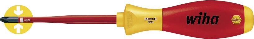 Wkrętak krzyżowy PZ 1 Wiha Pozidriv-Schraubendreher PZ1 SoftFinish-slimFix VDE1000V 35395 DIN ISO 8764 - obrazek 1