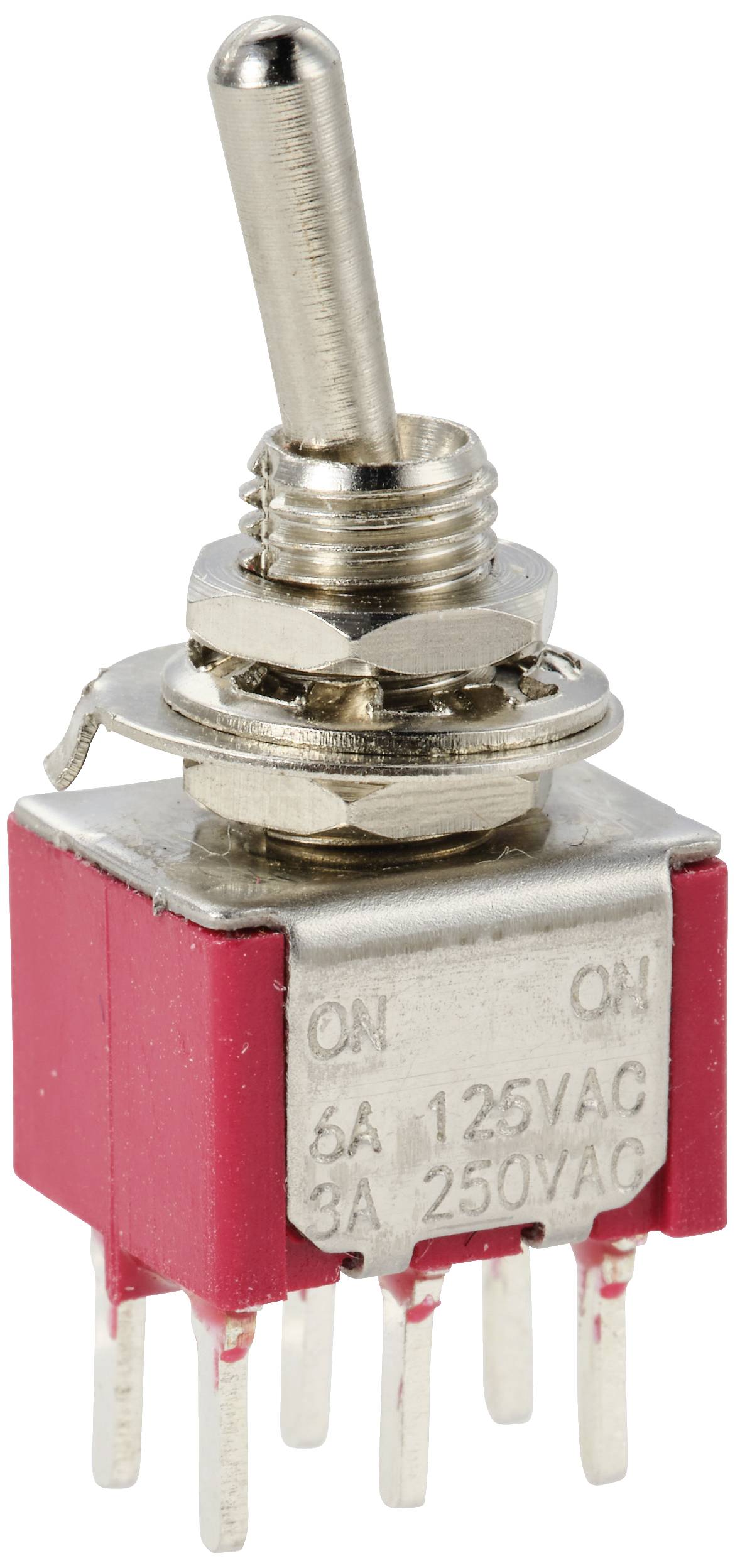 TRU COMPONENTS TC-11546996 Przełącznik dźwigienkowy, 2 x wł/wł, 125 V/AC, 250 V/AC, 3 A, 1 szt. - obrazek 1