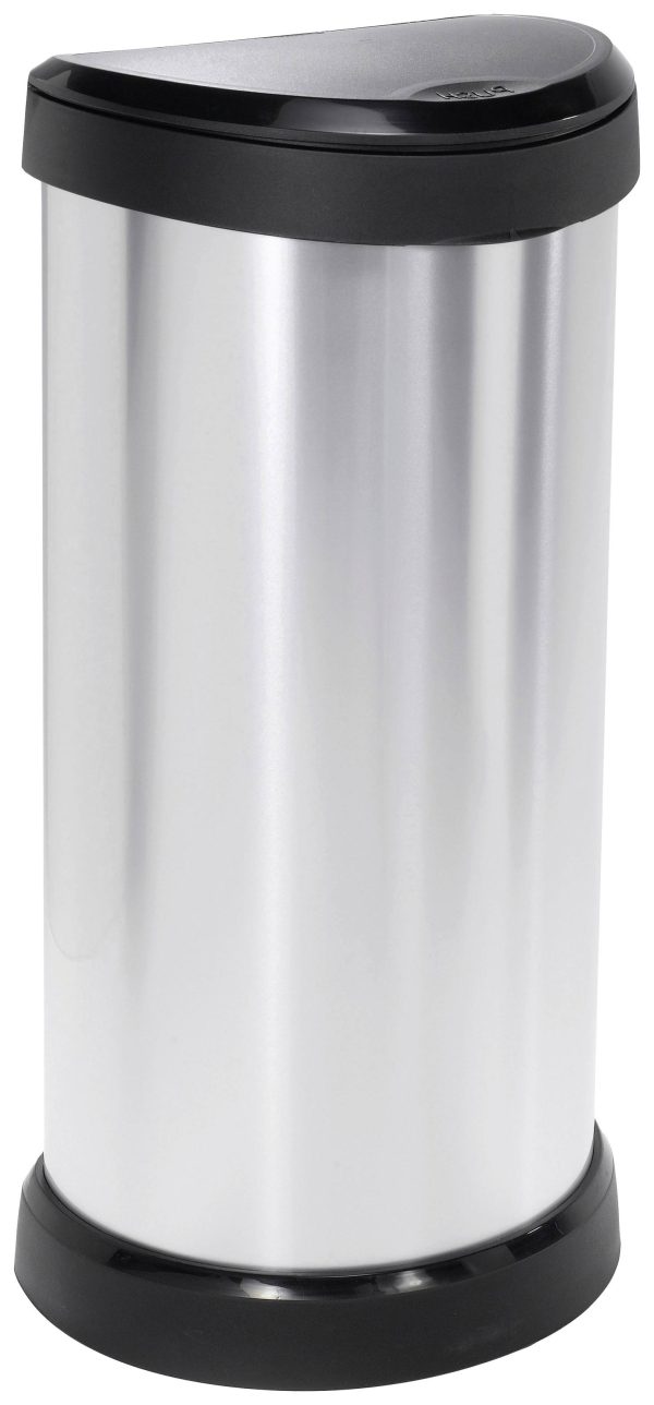 Curver DECO Bin 240641 Kosz na śmieci 40 l (S x W x G) 335 x 685 x 285 mm srebrny, czarny 1 szt.