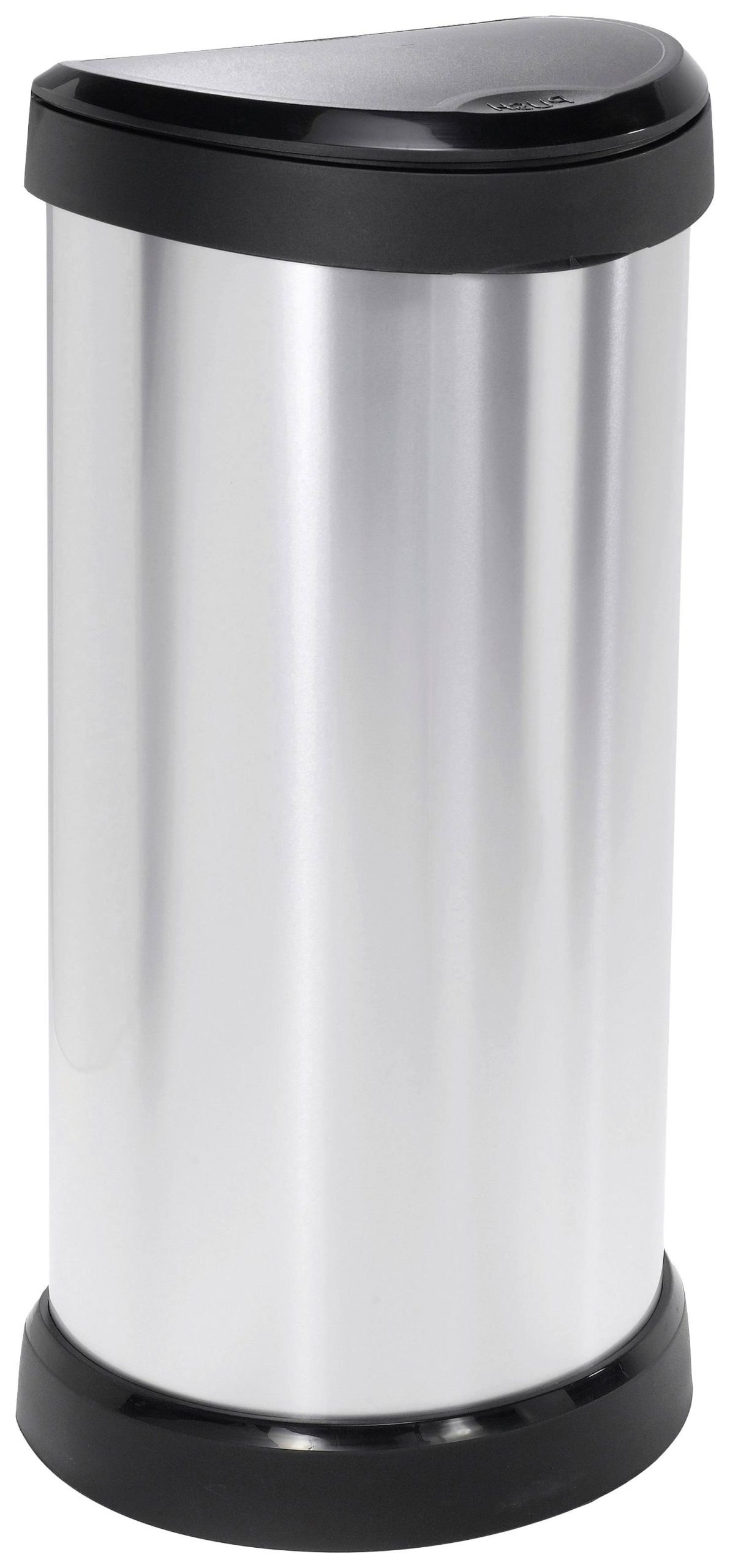 Curver DECO Bin 240641 Kosz na śmieci 40 l (S x W x G) 335 x 685 x 285 mm srebrny, czarny 1 szt. - obrazek 1