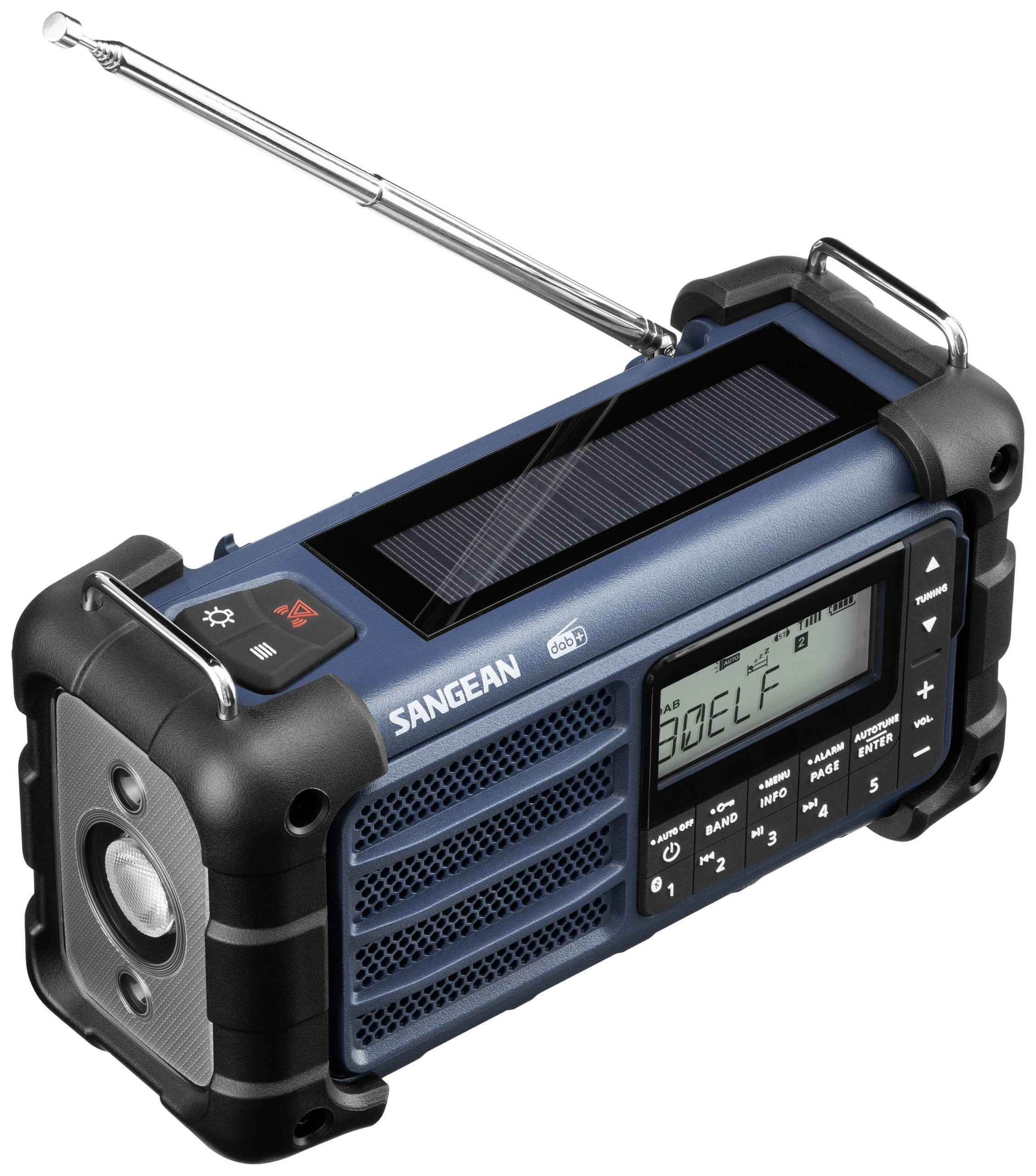 Radio outdoorowe Sangean MMR-99 DAB+ Blue DAB+, DAB, fale metrowe (VHF) panel słoneczny, ochrona przeciwbryzgowa, pyłosz - obrazek 1