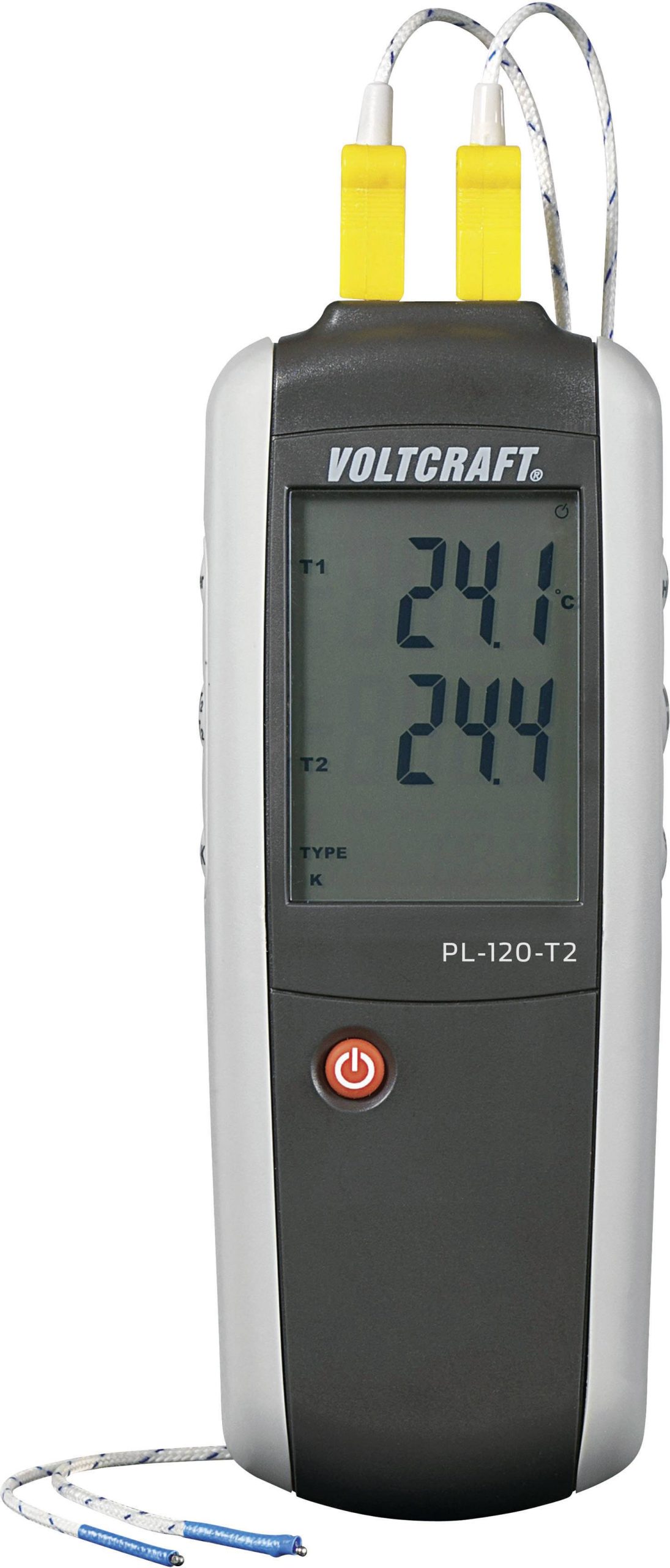 Termometr typu K, J VOLTCRAFT PL120 T2, -200 - +1372 °C - obrazek 1