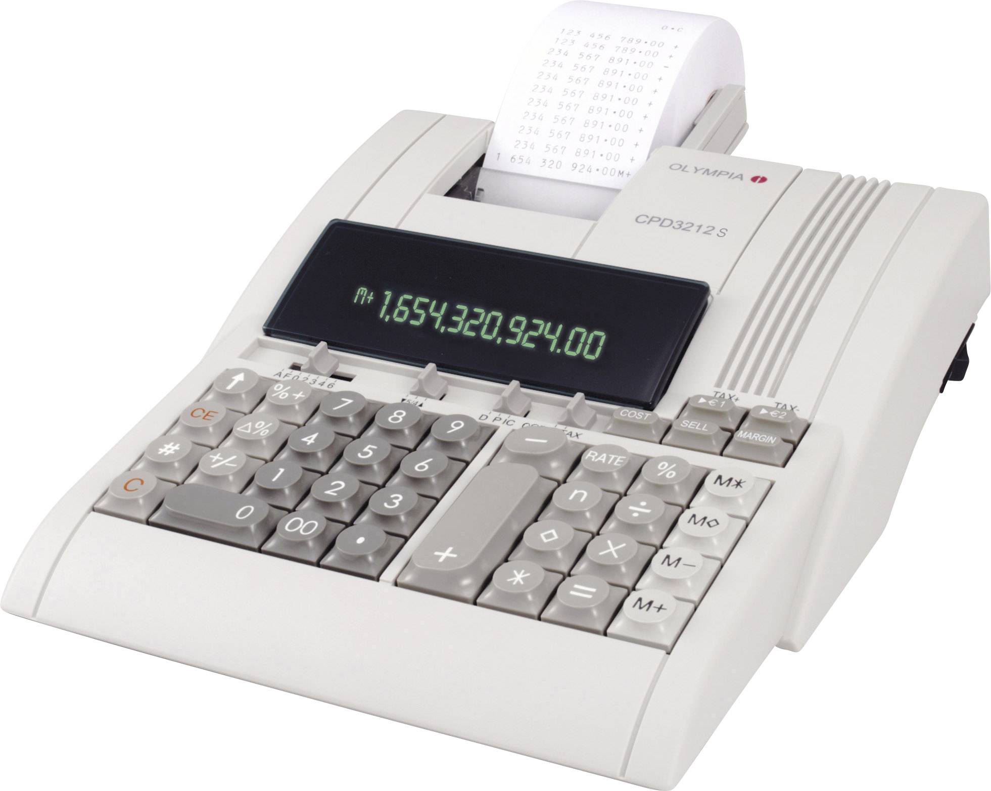 Olympia CPD 3212S Kalkulator stacjonarny drukujący beżowy Wyświetlacz: 12 z sieci elektrycznej (S x W x G) 210 x 68 x 25 - obrazek 1