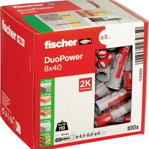 Fischer 535455 DUOPOWER 8×40 LD Kołek 2-komponentowy 40 mm 8 mm 100 szt. Fischer 535455 DUOPOWER 8×40 LD Kołek 2-komponentowy 40 mm 8 mm 100 szt.