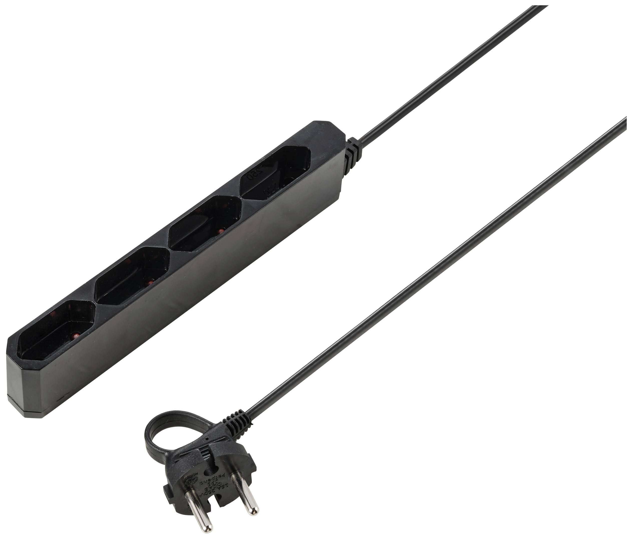 Listwa zasilająca Sygonix SY-5806880 4 x Ilość gniazdek: 4 - obrazek 1
