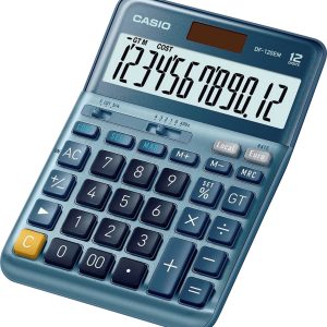 Casio DF-120EM Kalkulator stołowy niebieski Wyświetlacz: 12 energią słoneczną (D x S x W) 126 x 179 x 29 mm Casio DF-120EM Kalkulator stołowy niebieski Wyświetlacz: 12 energią słoneczną (D x S x W) 126 x 179 x 29 mm
