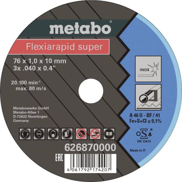 Tarcza tnąca prosta Metabo Flexiarapid Super 626870000 76 mm 5 szt.