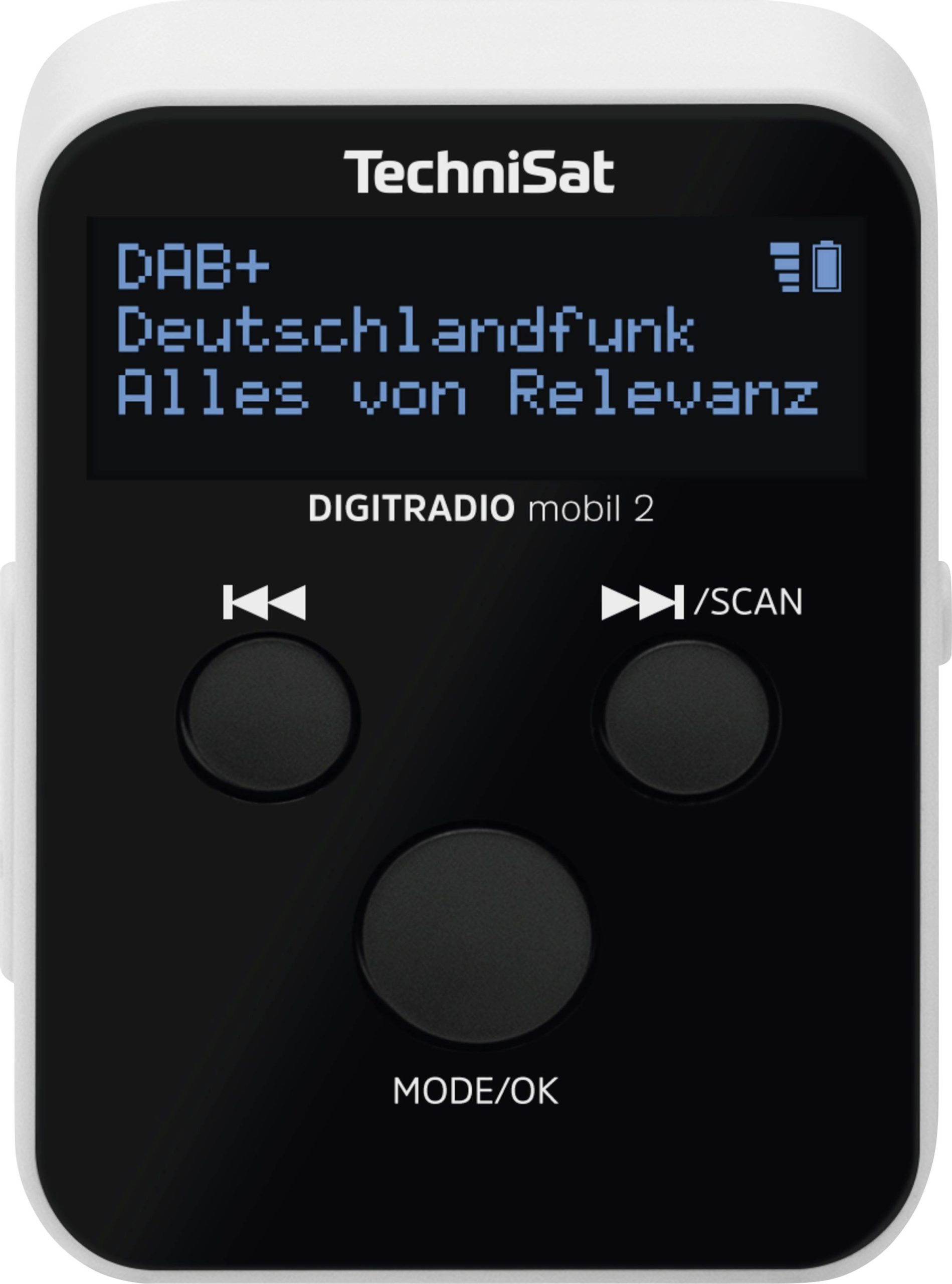 Radio internetowe kieszonkowe TechniSat DIGITRADIO mobil 2 czarny, biały - obrazek 1
