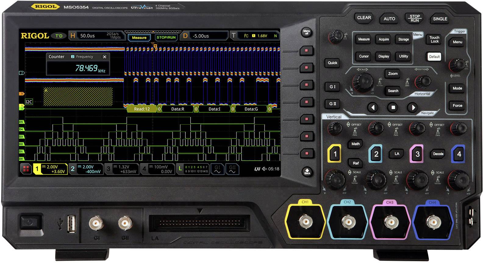 Oscyloskop cyfrowy Rigol MSO5354 350 MHz 8 GSa/s - obrazek 1