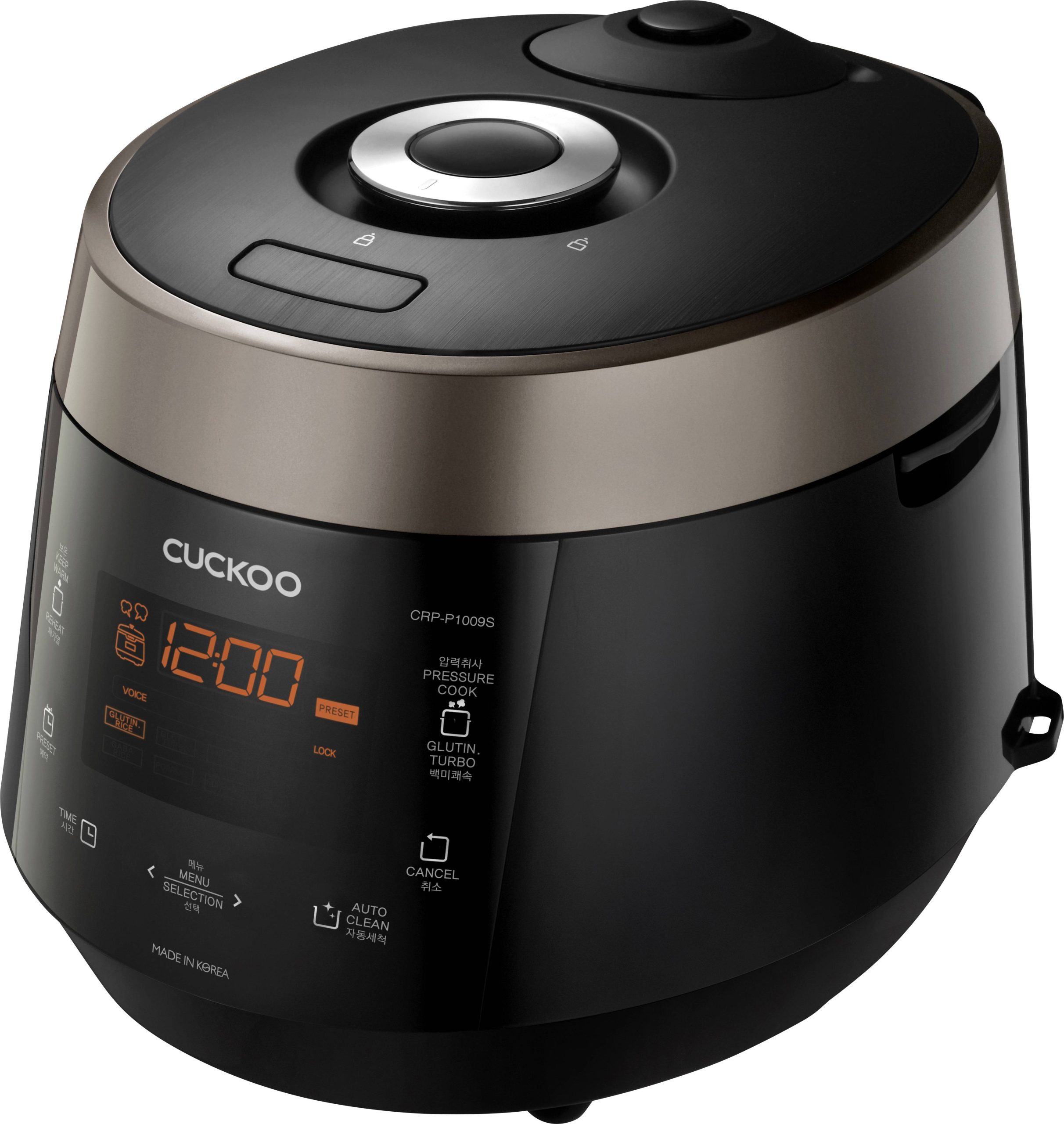 Ryżowar Cuckoo CRP-P1009S, 1150 W, 1.8 l, czarny, z wyświetlaczem, z funkcją gotowania na parze, ochrona przed przegrzan - obrazek 1