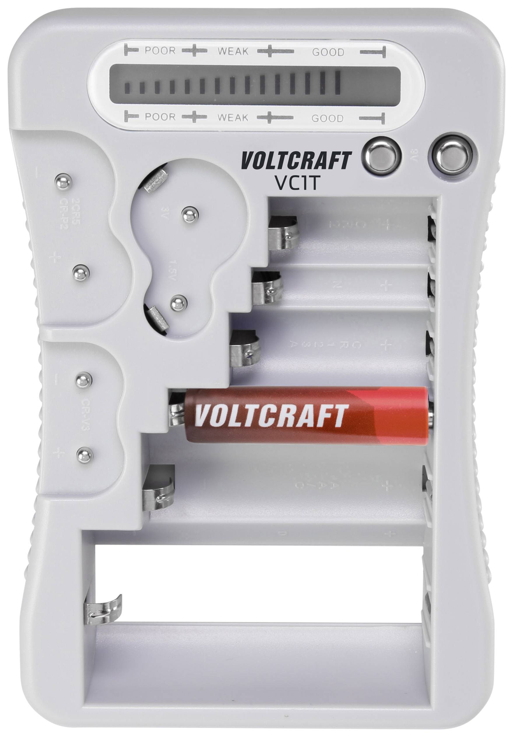 Tester baterii VOLTCRAFT VC1T 1,5 V, 3 V, 6 V, 9 V - obrazek 1