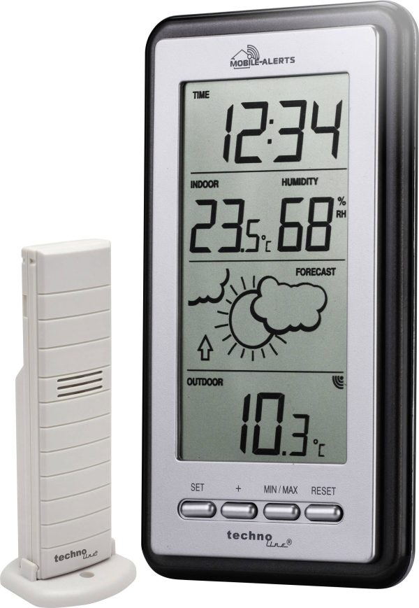 Stacja pogodowa bezprzewodowa Techno Line MA 10430, 100 m, -39,9 °C – 59,9 °C, 20 – 90 %