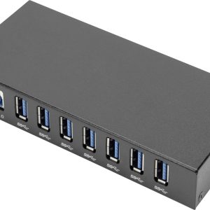 Digitus DA-70258-1 USB-Hub 7 Portów USB-A USB 3.0 5 GBit/s do zastosowań przemysłowych, metalowa obudowa, z diodą LED st Digitus DA-70258-1 USB-Hub 7 Portów USB-A USB 3.0 5 GBit/s do zastosowań przemysłowych, metalowa obudowa, z diodą LED st